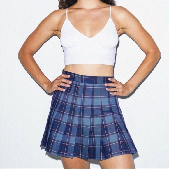 American Apparel Gabardine Plaid Tennis Skirt - Picture 2 of 13